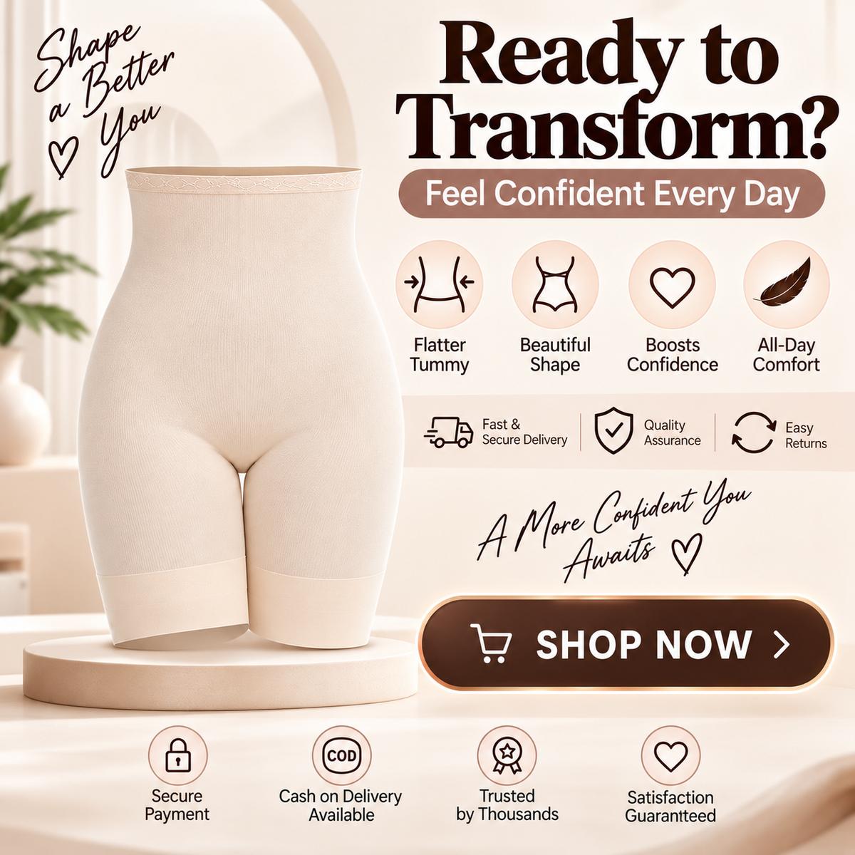 Tummy Control Body Shaper™ – High-Waist Shaping Shapewear for Women